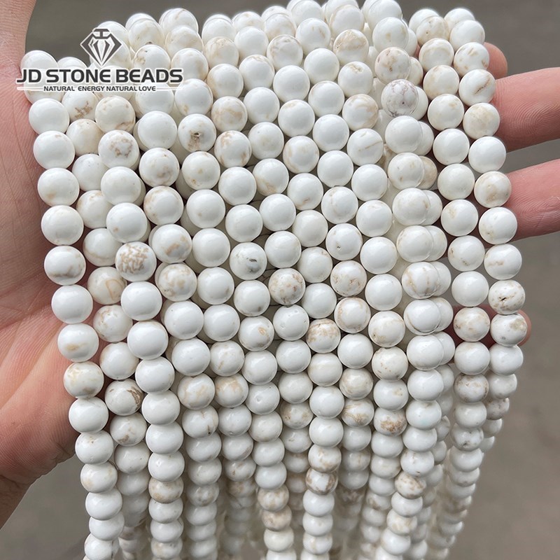 Jewelry Making Gemstones - Natural Magnesite Stone Bead Smooth Round