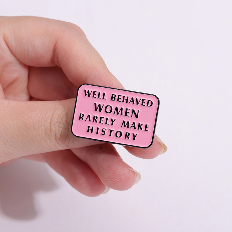 Feminist Enamel Pins Well Beha - Jewelry Making History recension och pris